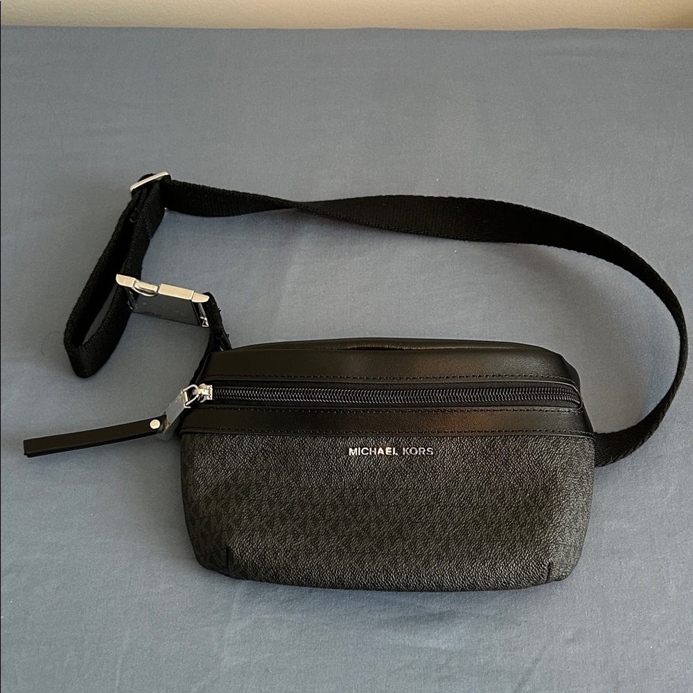 Michael Kors Black and Gray Belt Bag